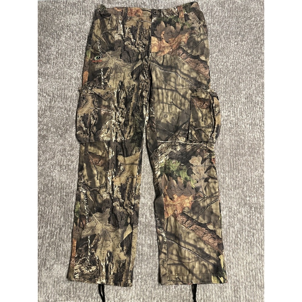 Mossy Oak Camo Cargo Pants Men's Medium 32-34 Green Hunting Outdoors Y2K VTG